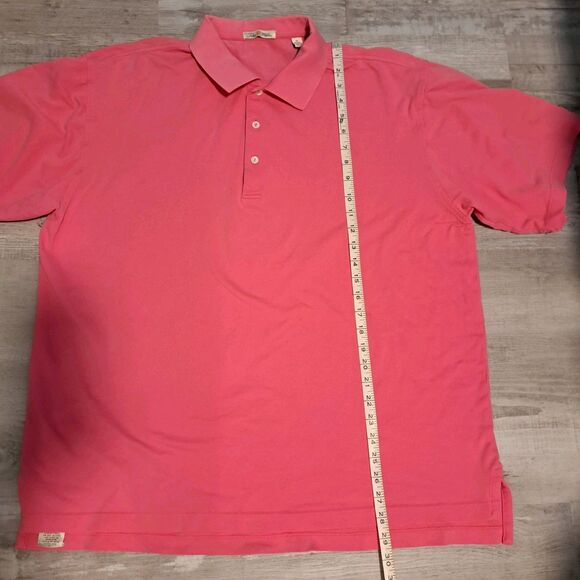 Peter Millar Mens XL Pink Double Mercerized Cotton Polo Short Sleeve Sun Valley - Picture 7 of 12
